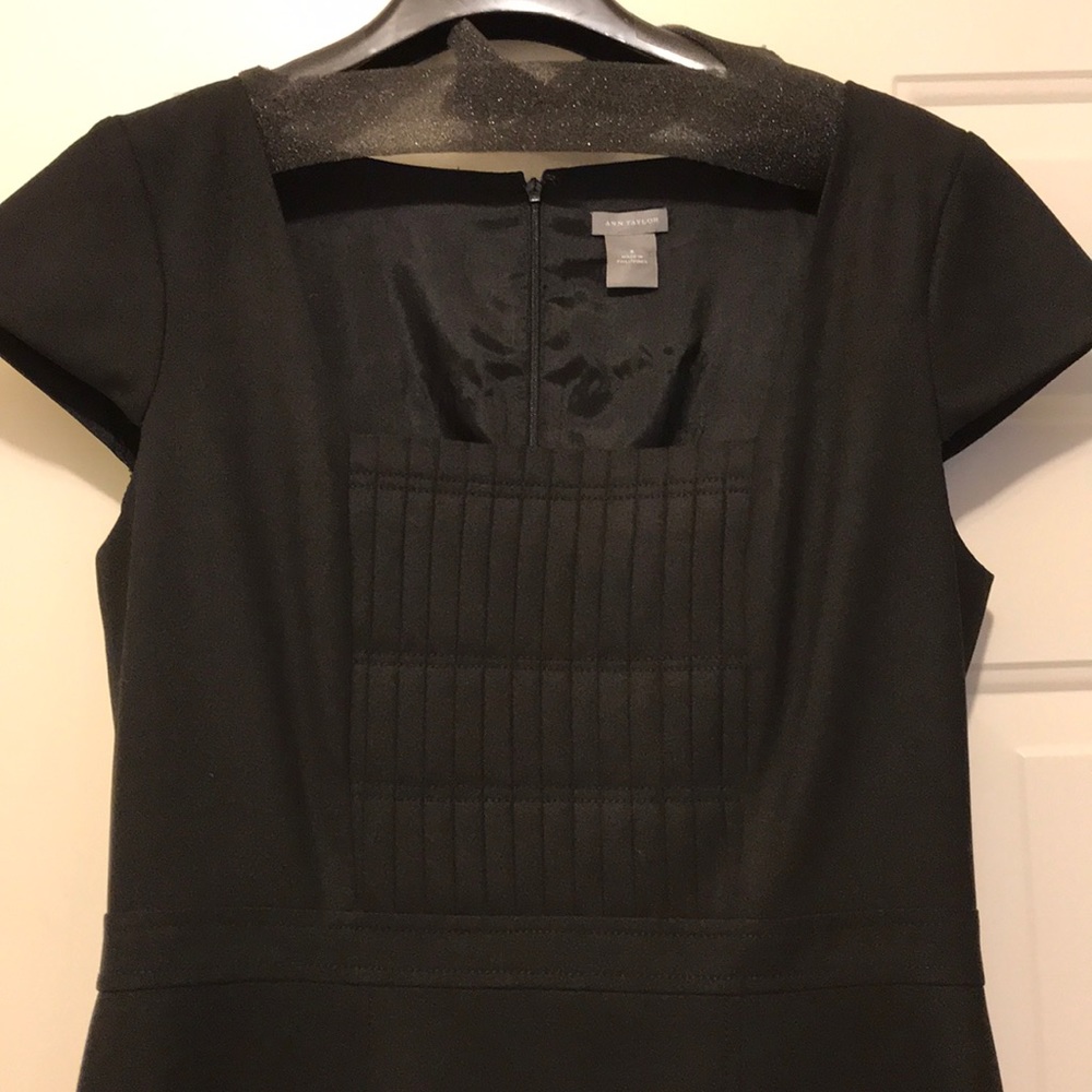 Little black dress with front tuck detail
